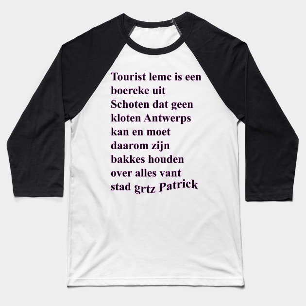 wa ne spast Baseball T-Shirt by Grtz Patrick